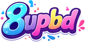 8upbd সাইটের গোলাপি নীল লোগো